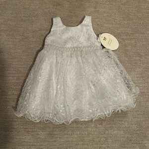 AMERICAN Princess White Sequin Bow Party Dress 24mo